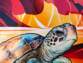 Turtle vehicle sticker decal retro van surf Life - Mega Sticker Store